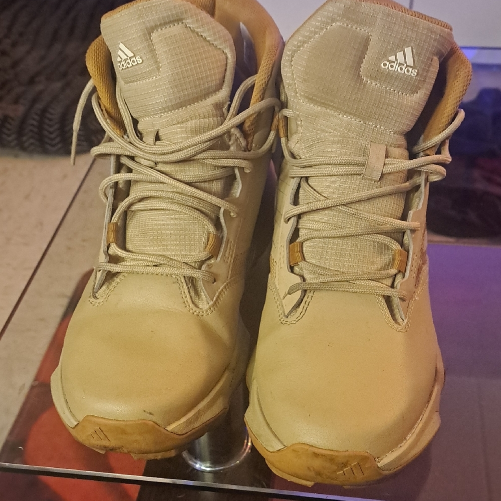 Adidas Kids Beige High-Top Sneakers